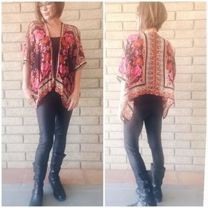 Boho floral Kimono